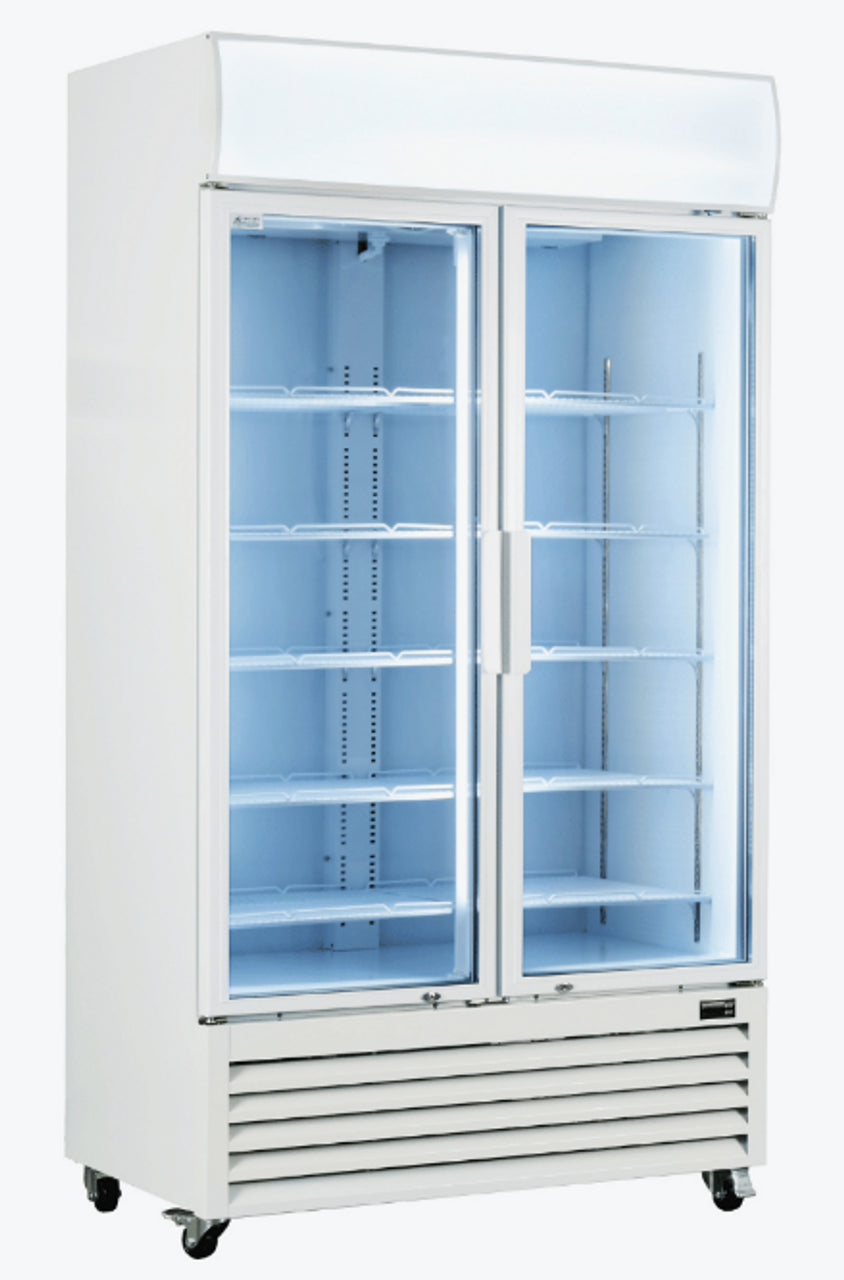 Double Glass Door Colourbond Upright Drink Fridge - LG-1200GT