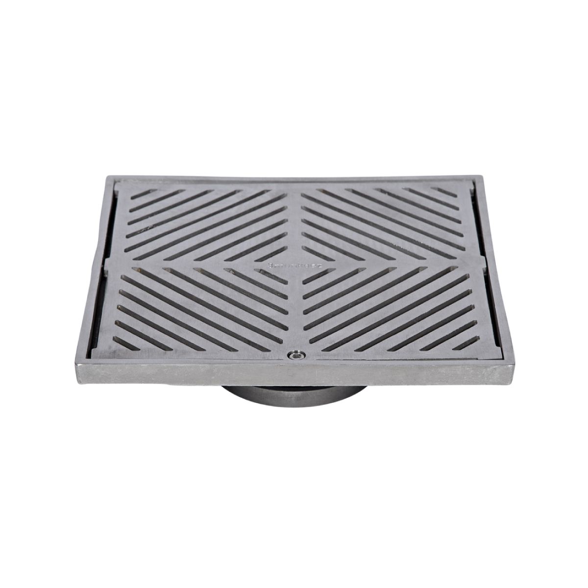 225mm Square Floor Waste 304 Grade S/S (suits 100mm pipe) (Heel Proof)