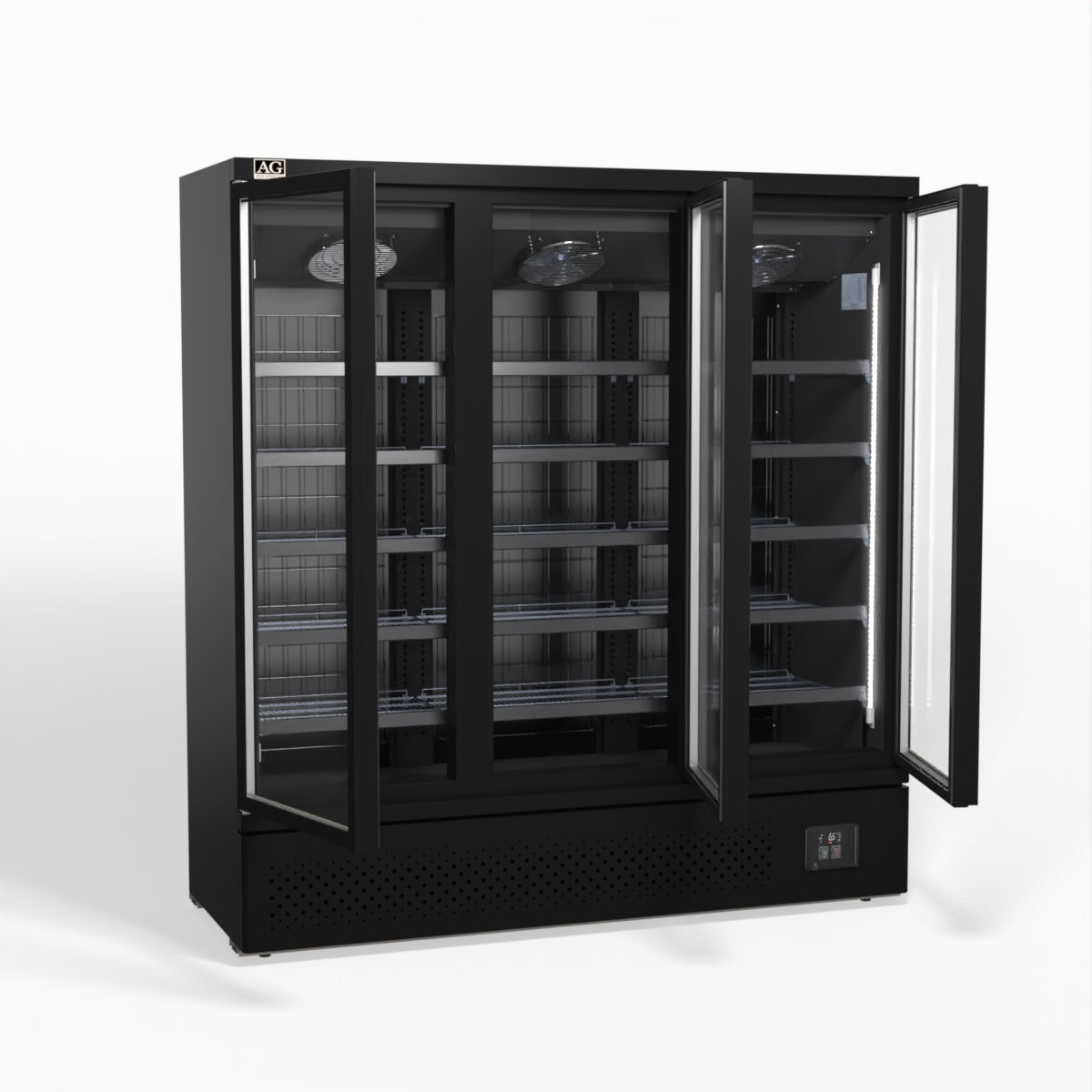 AG Supermarket Three Glass Doors Upright Display Fridge - 1539 Litre