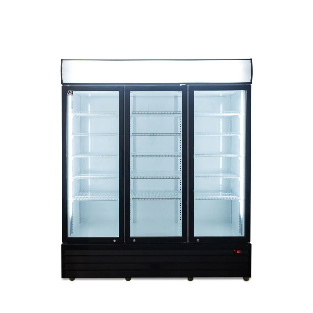 1500L Triple Door Upright Display Fridge - Glass Door CU1500TNG