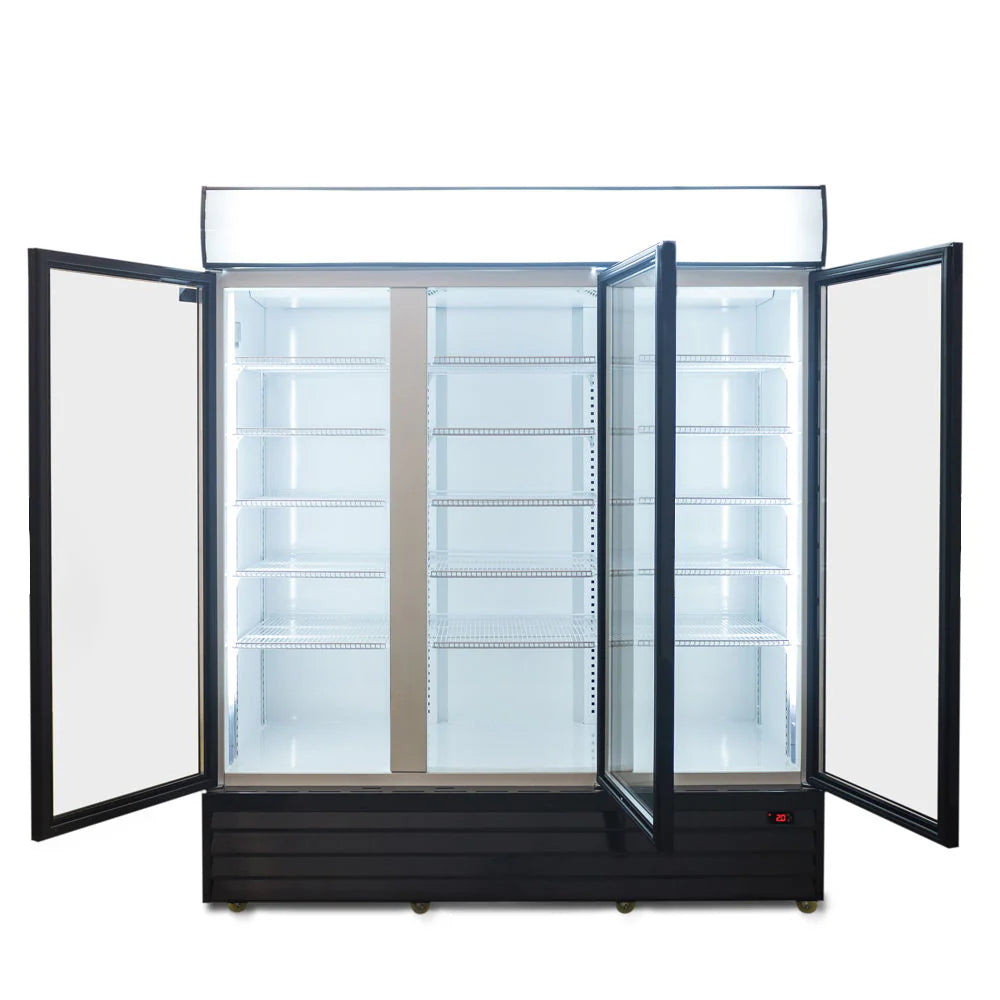 1500L Triple Door Upright Display Fridge - Glass Door CU1500TNG