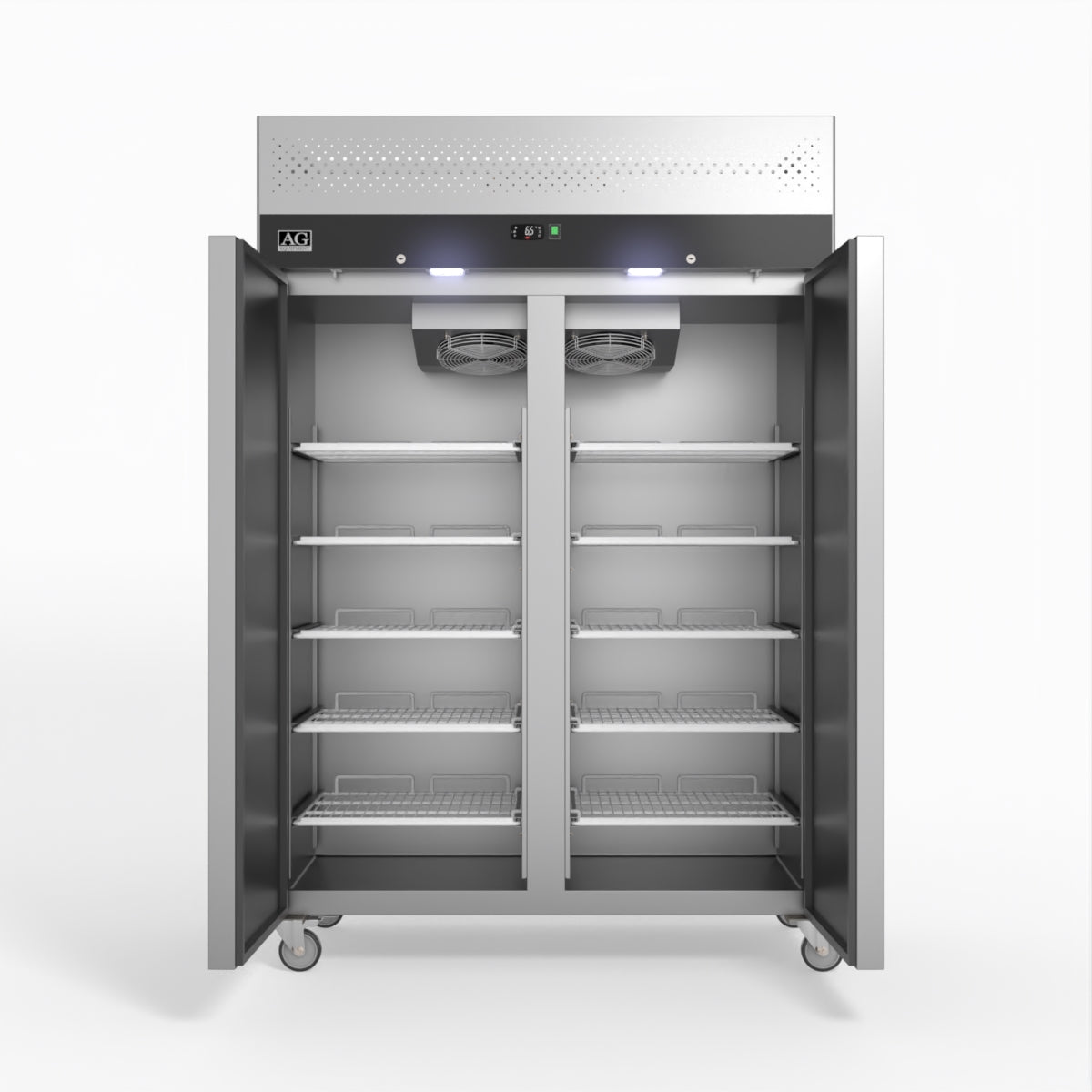 AG 1000 Litre Upright Double Stainless Steel Door Fridge
