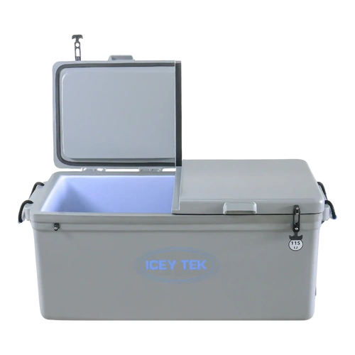 ICEY TEK 115L Long Ice Box Cooler GREY SPLIT LID IT115