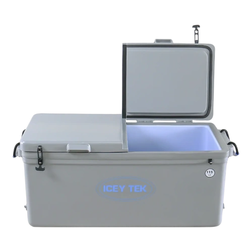 ICEY TEK 115L Long Ice Box Cooler GREY SPLIT LID IT115