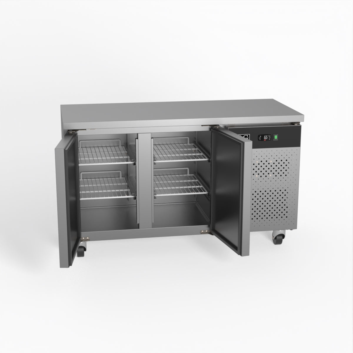AG Commercial Two Door Worktop / Under Bench Fridge 600mm Depth