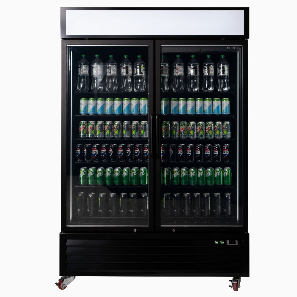 Bromic UC1250GDL-NR Upright Display Fridge 1266L – 2 Door – Flat Glass – Lightbox (5 year warranty)