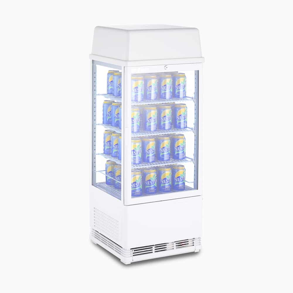 Bromic Countertop Fridge - 78L - 1 Door - Flat Glass - White (5 Years Warranty)