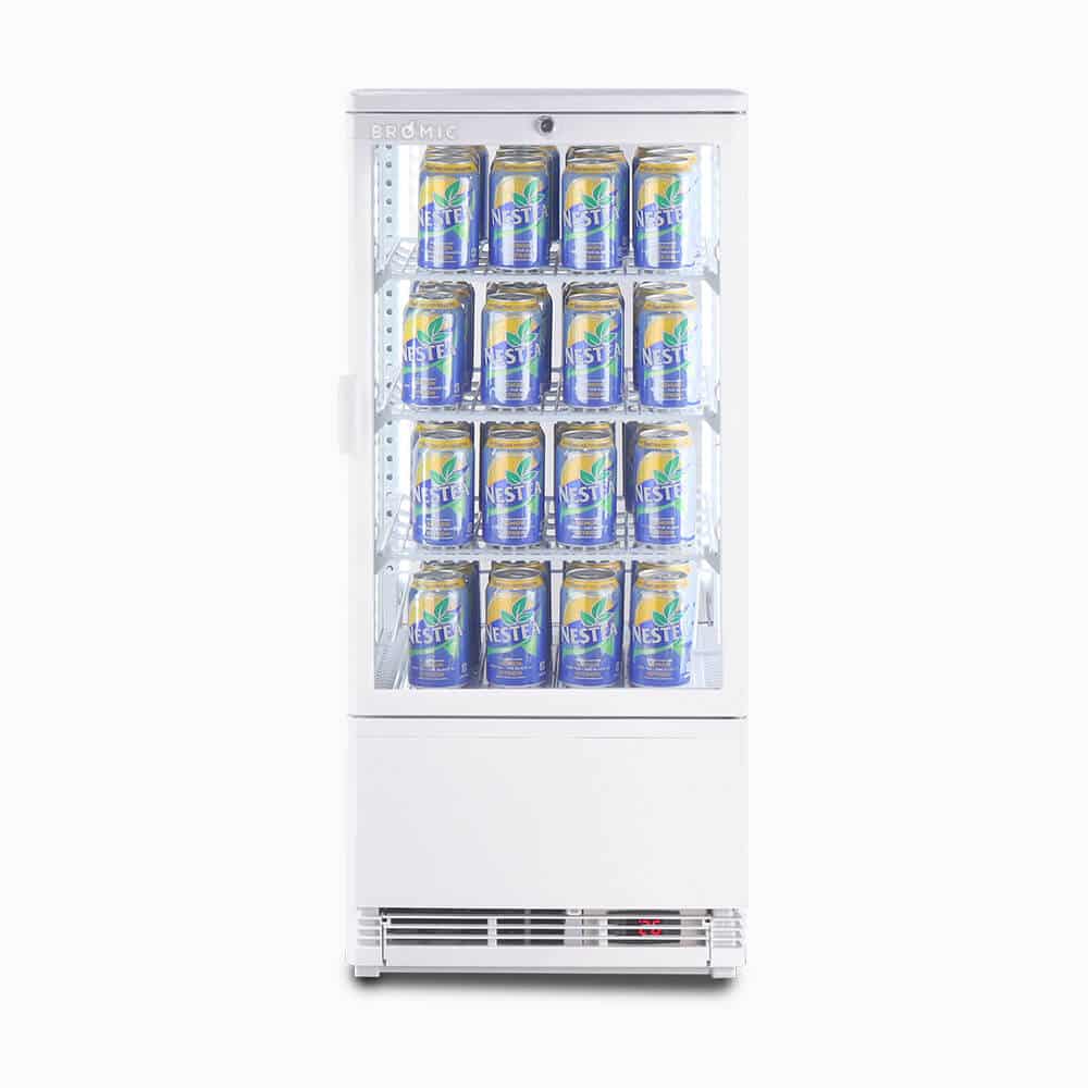 Bromic Countertop Fridge - 78L - 1 Door - Flat Glass - White (5 Years Warranty)
