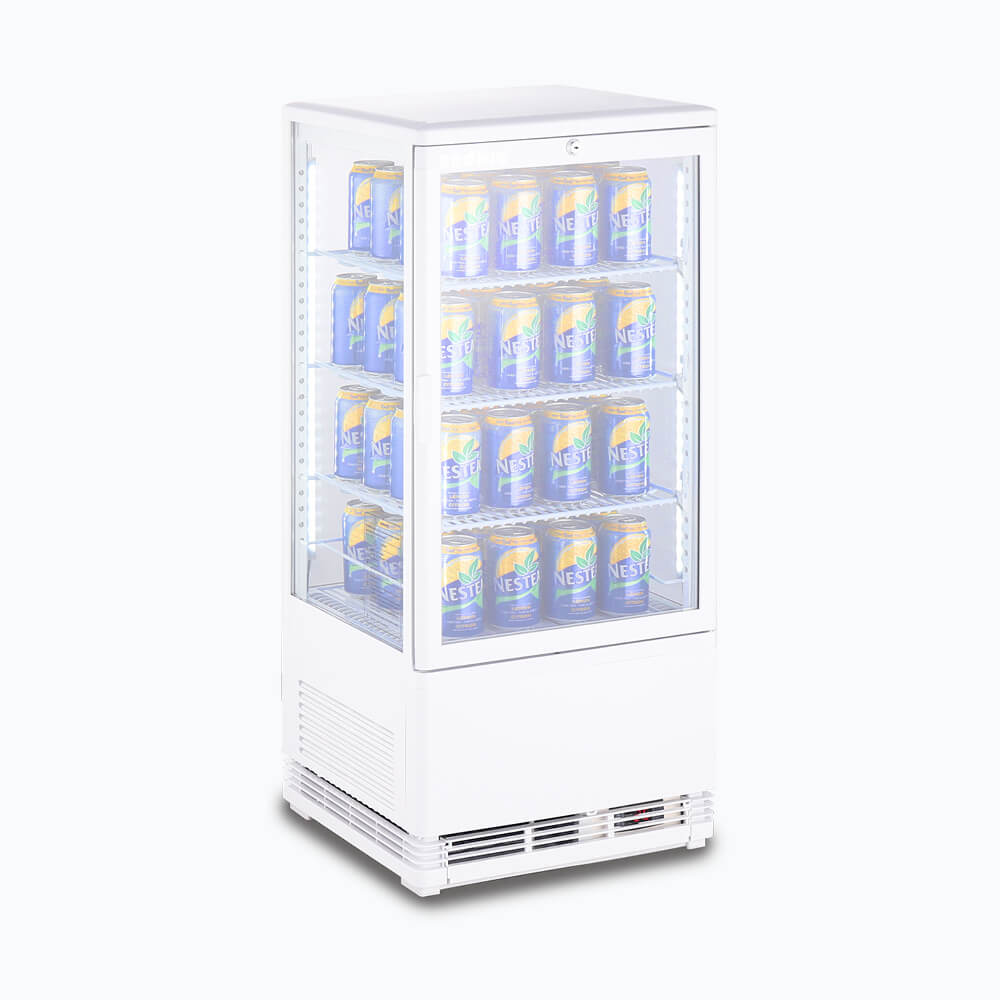 Bromic Countertop Fridge - 78L - 1 Door - Flat Glass - White (5 Years Warranty)