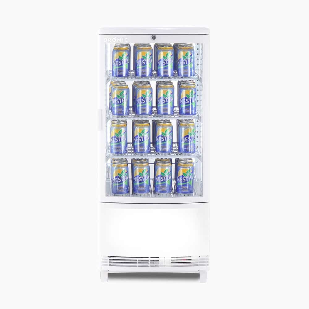 Bromic Countertop Fridge - 80L - 1 Door - Curved Glass - White (5 Years Warranty)