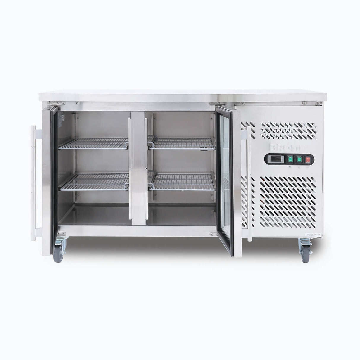 Bromic Under Bench Display Fridge - 282L - 2 Doors - Glass (5 Years Warranty)