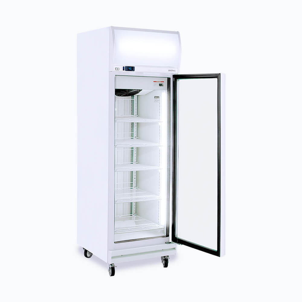 Upright Display Freezer - 444L - 1 Door - Flat Glass - Lightbox (5 Years Warranty)
