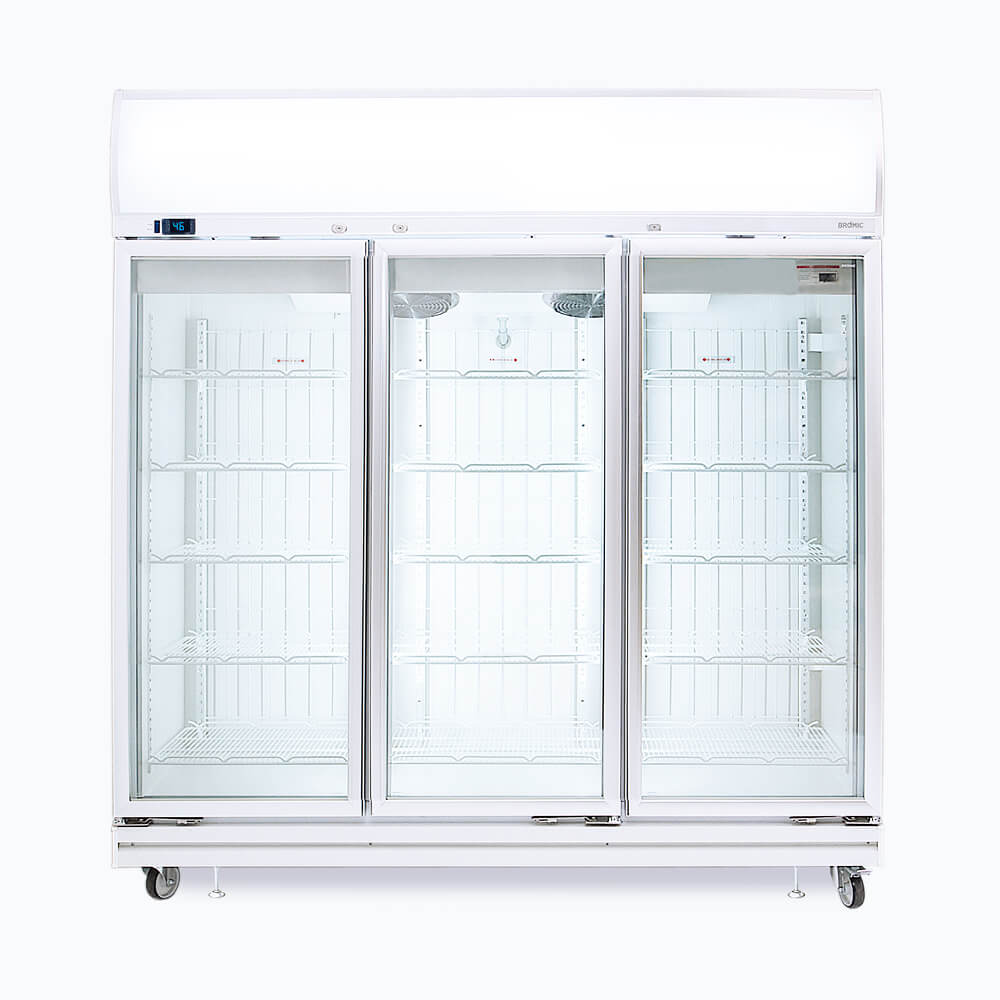 Bromic Upright Display Freezer - 1507L - 3 Doors - Flat Glass - Lightbox (5 Years Warranty)