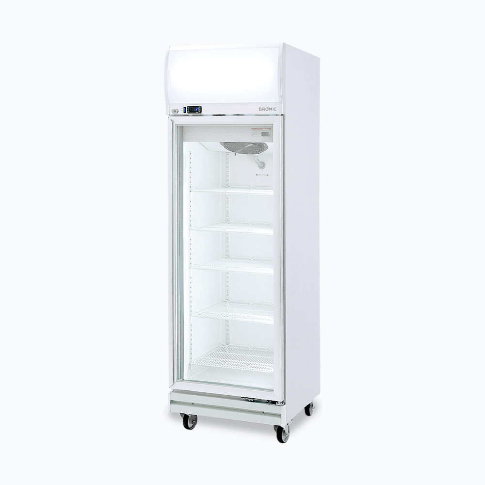 Bromic Upright Display Fridge - 444L - 1 Door - Flat Glass - Lightbox (5 Years Warranty)
