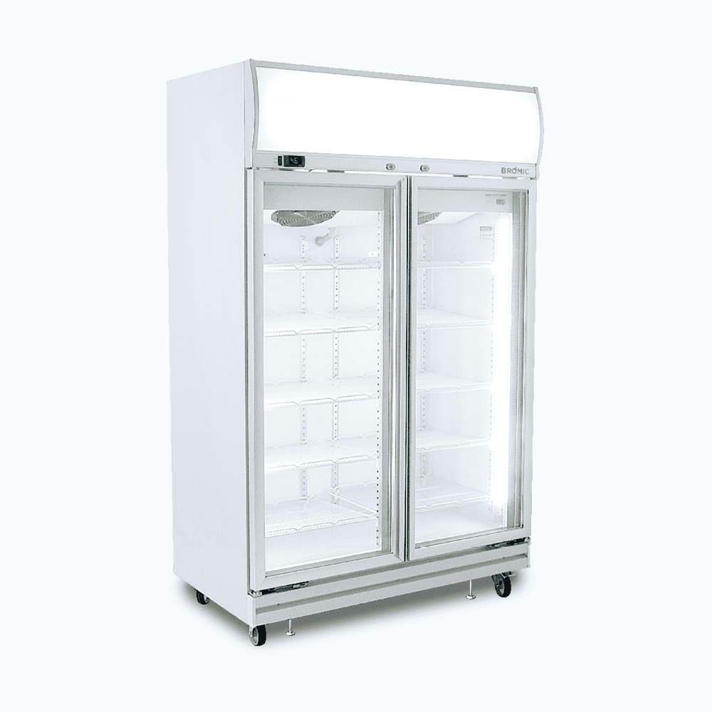 Bromic Upright Display Fridge - 976L - 2 Doors - Flat Glass - Lightbox (5 Years Warranty)