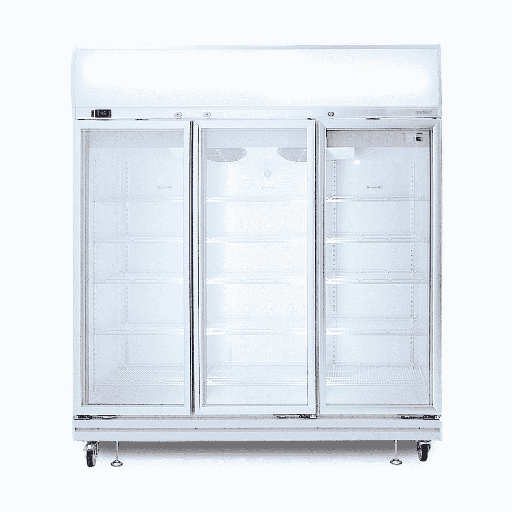 Bromic Upright Display Fridge - 1507L - 3 Doors - Flat Glass - Lightbox (5 Years Warranty)