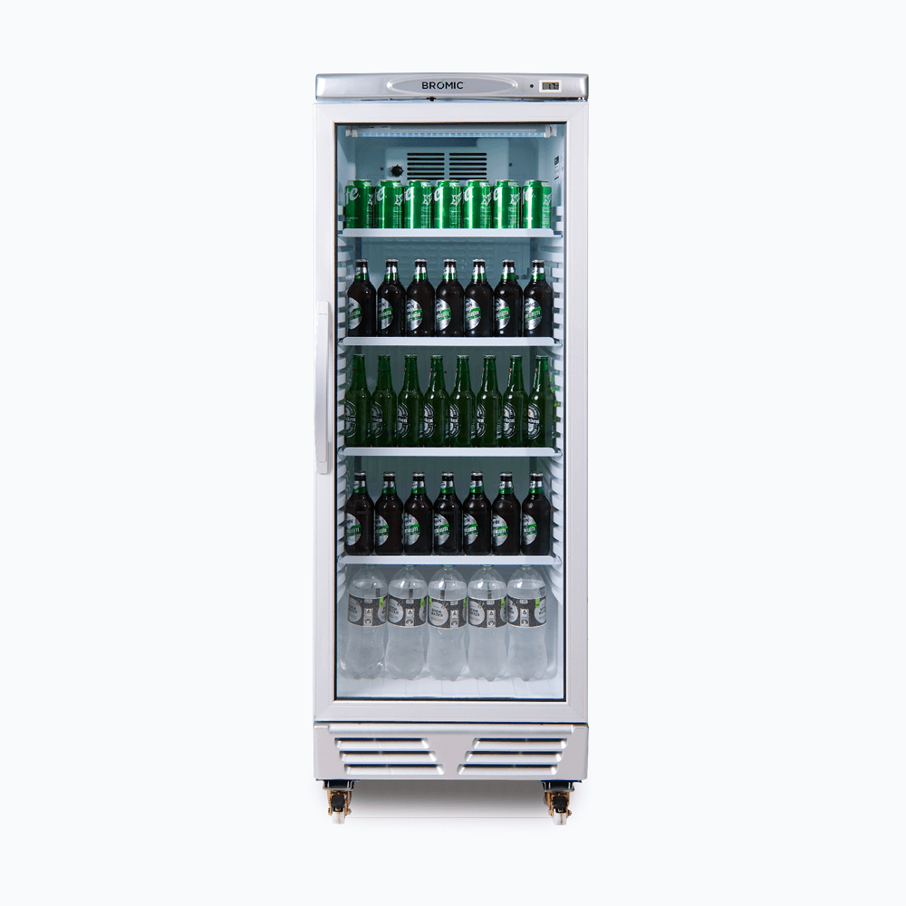 Bromic Upright Display Fridge - 290L - 1 Door - Flat Glass (5 Years Warranty)