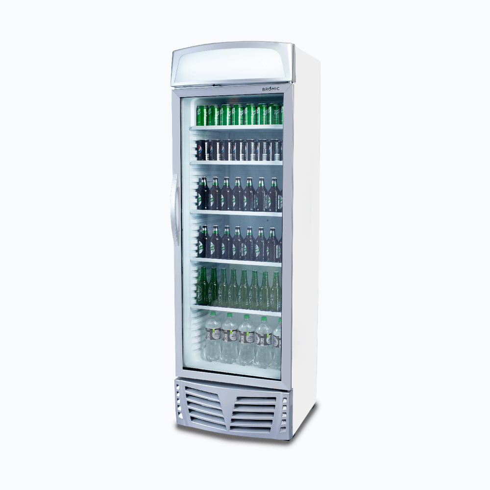 Bromic Upright Display Fridge - 438L - 1 Door - Flat Glass - Lightbox (5 Years Warranty)