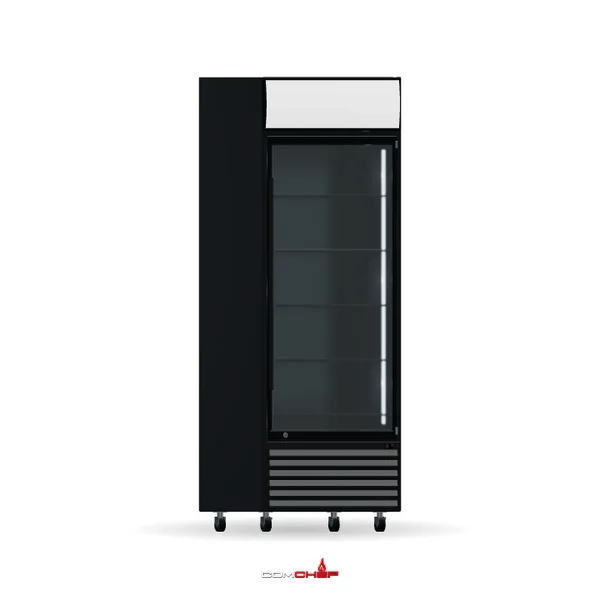 ComChef 360° rendered view of Thermaster LG-540BP black single-door beverage fridge