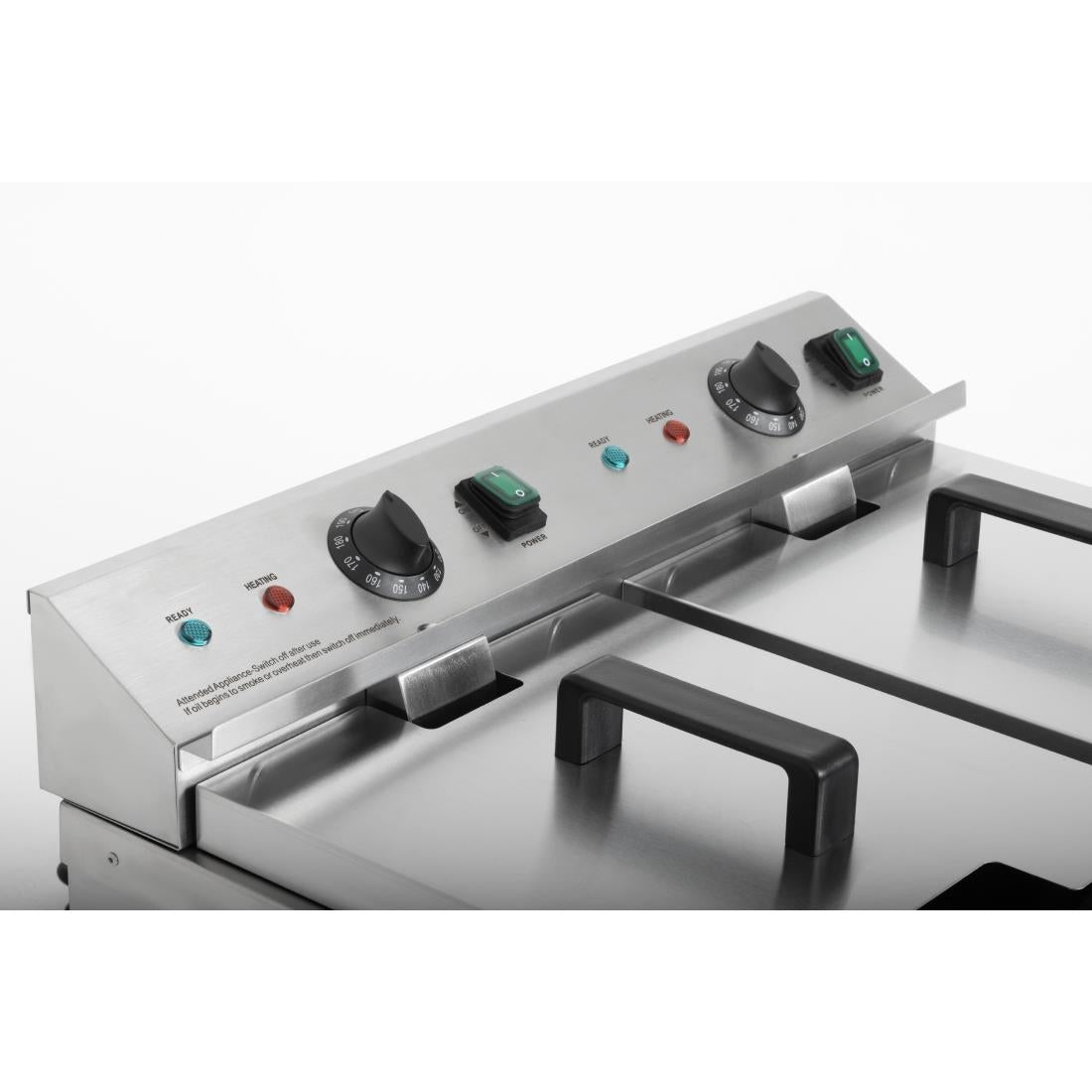 Apuro Double Induction Fryer - 2x7.5ltr - 2x3kW