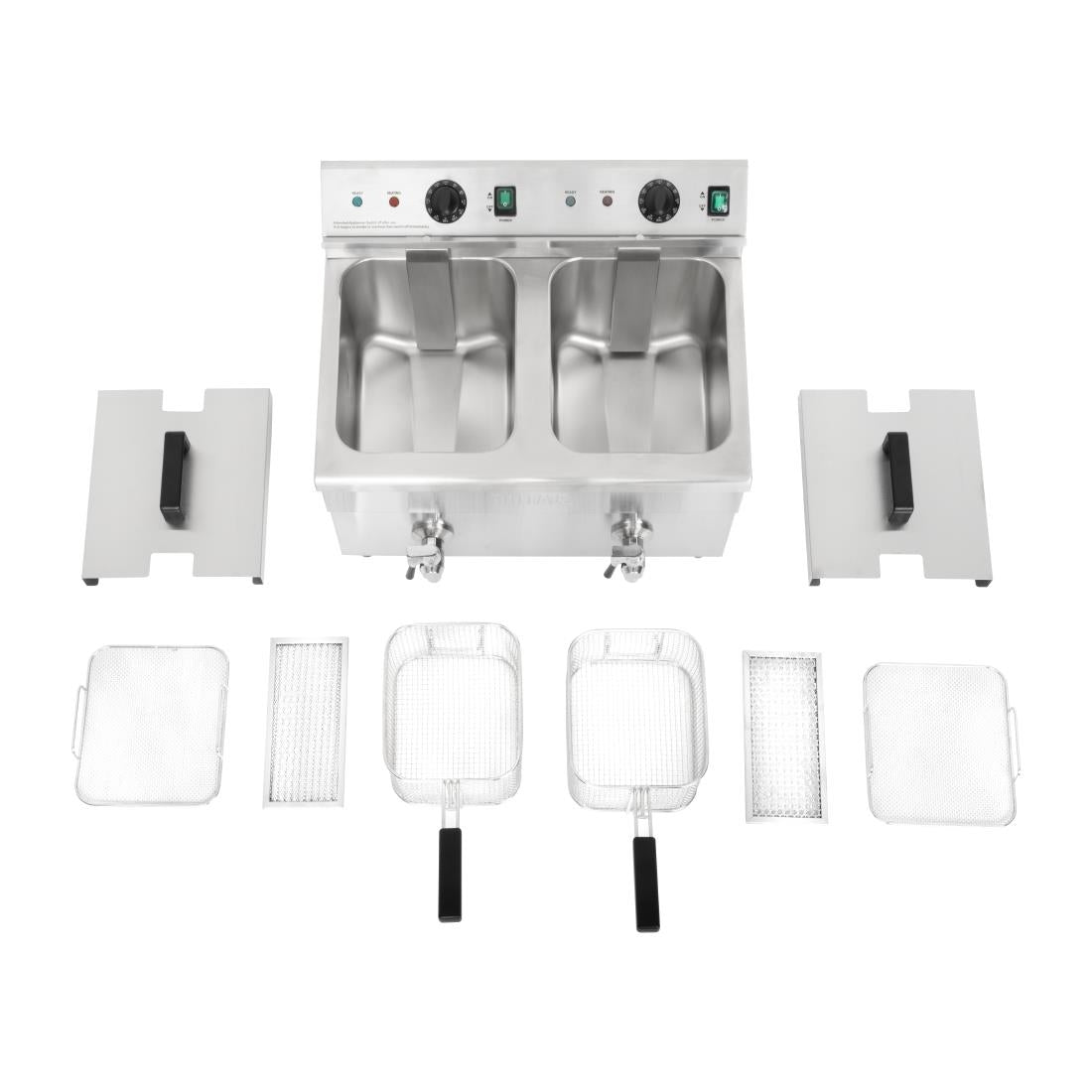 Apuro Double Induction Fryer - 2x7.5ltr - 2x3kW