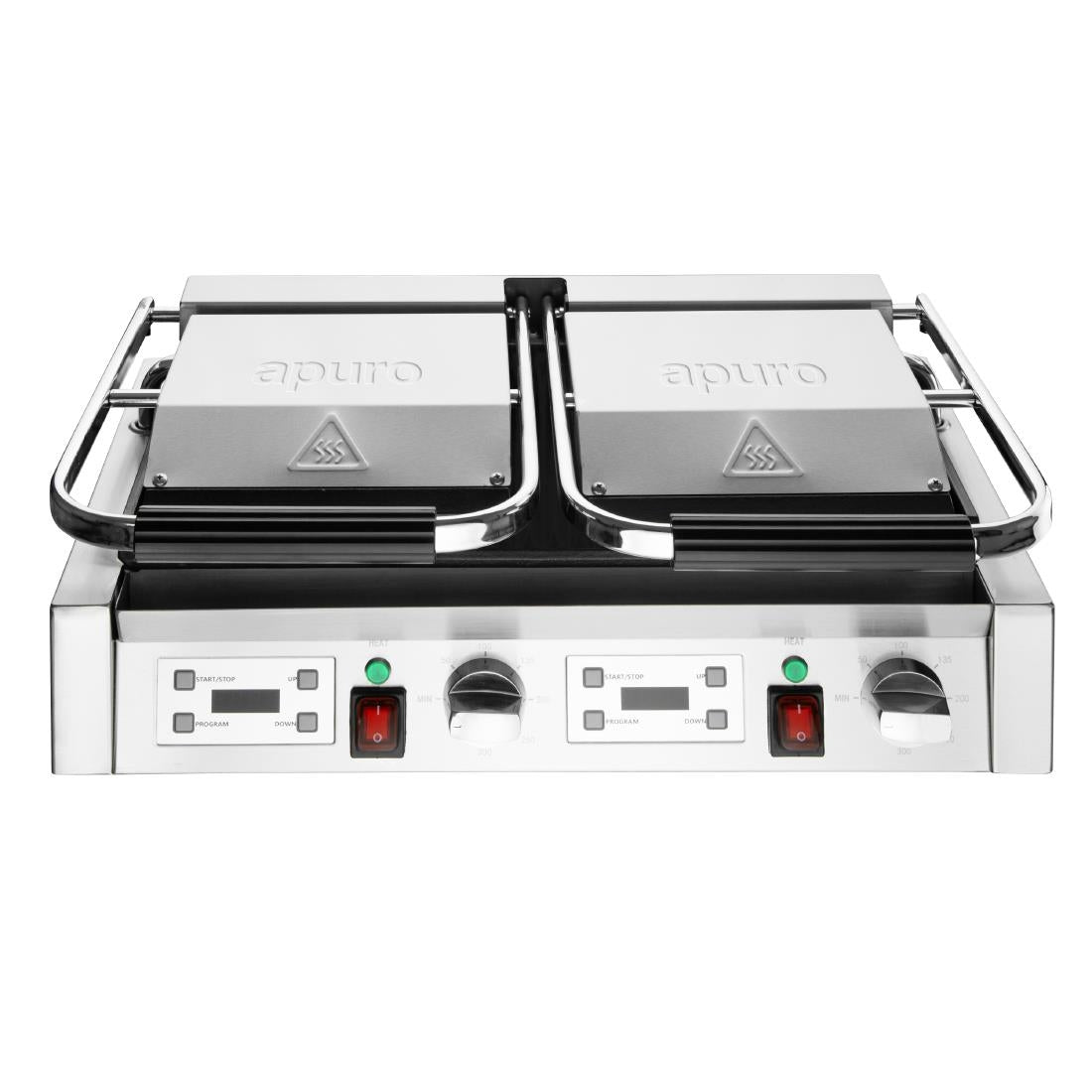 Apuro Double Contact Grill Ribbed/Ribbed Plate