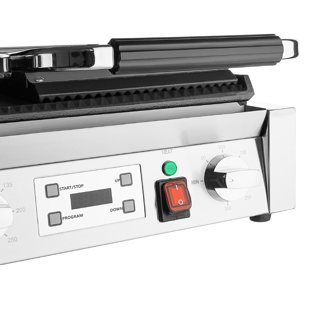 Apuro Double Contact Grill Ribbed/Ribbed Plate