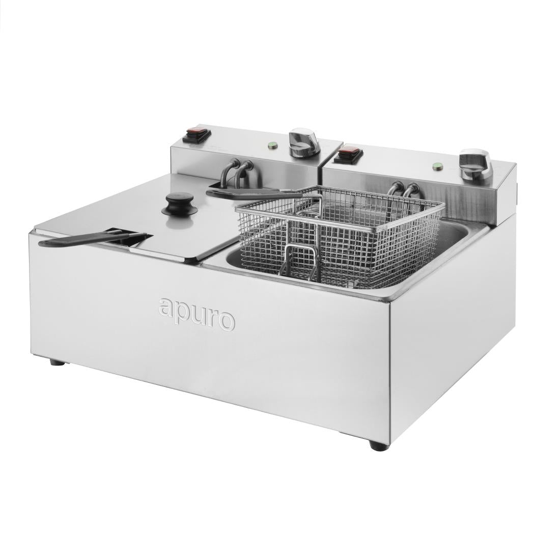 Apuro Double Fryer - 2x5Ltr - 2x2.8kW