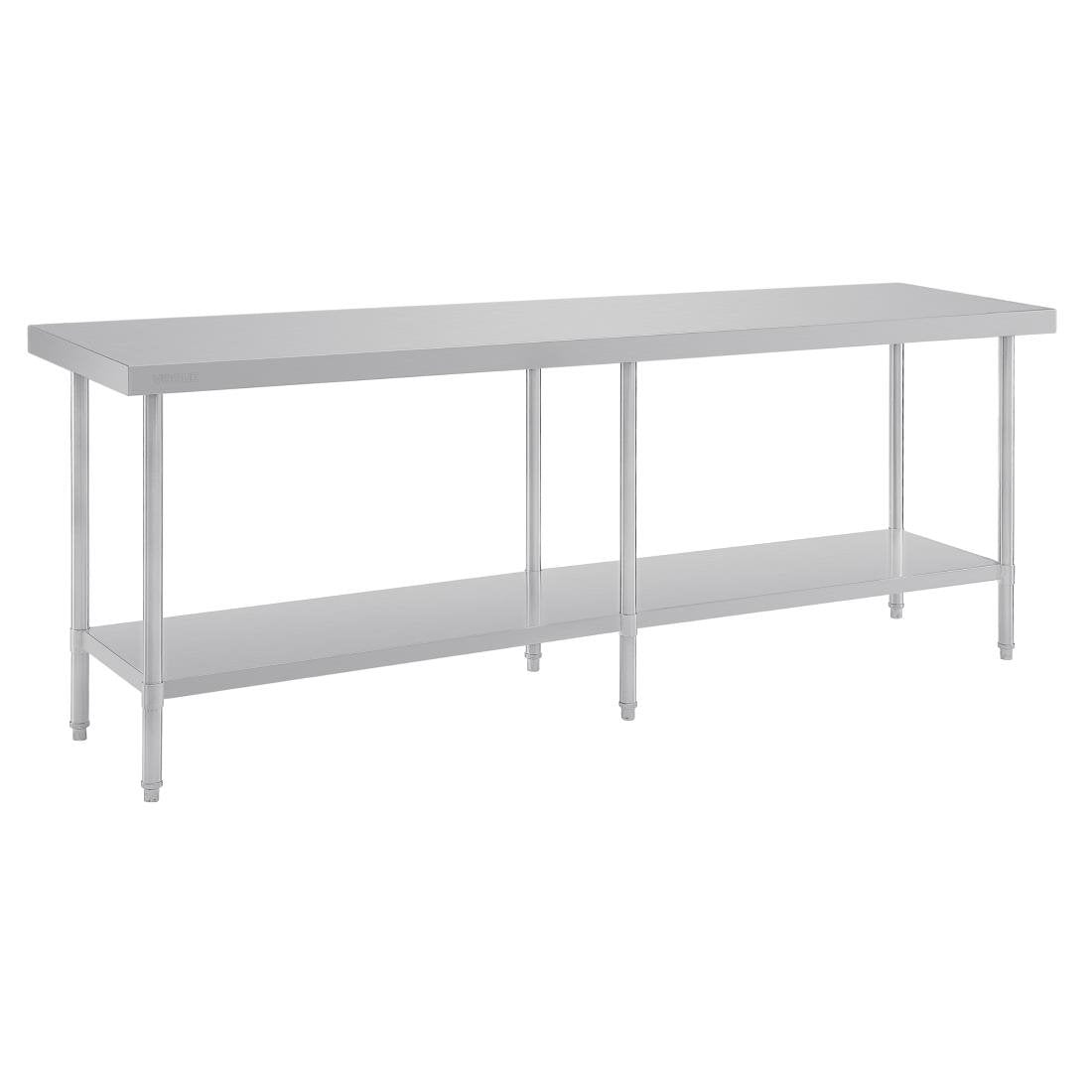 Vogue Premium 304 Stainless Steel Table - 2400x600x900mm