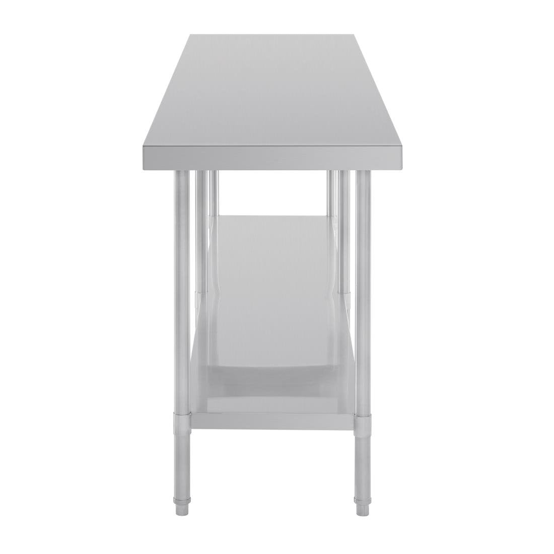 Vogue Premium 304 Stainless Steel Table - 2400x600x900mm