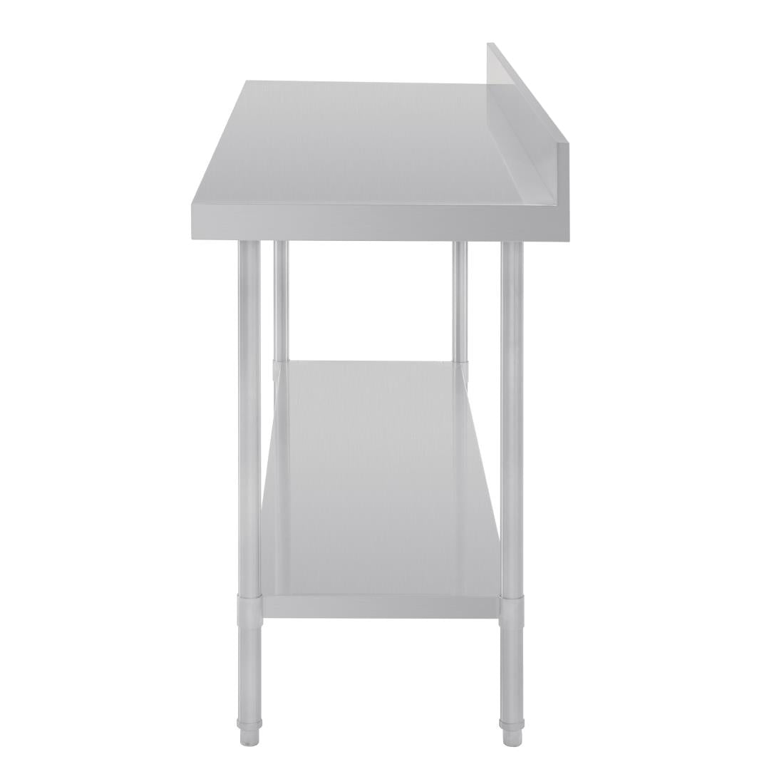 Vogue Premium 304 Stainless Steel Table with Upstand - 1500x600x900mm