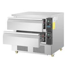 Load image into Gallery viewer, Polar U-Series Double Drawer Counter Fridge Freezer 4xGN