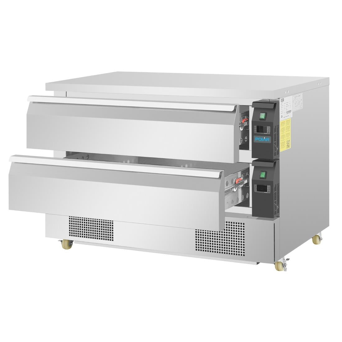 Polar U-Series Double Drawer Counter Fridge Freezer 6xGN