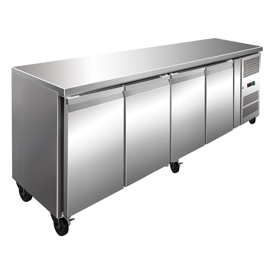 FE4100TN S/S Four Door Bench Fridge 312L