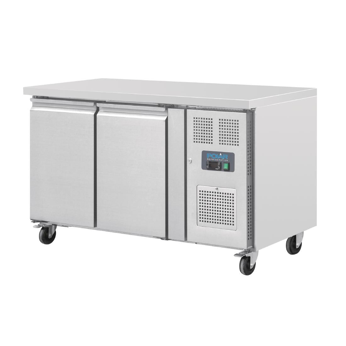 Polar U-Series Double Door Counter Fridge - 228Ltr