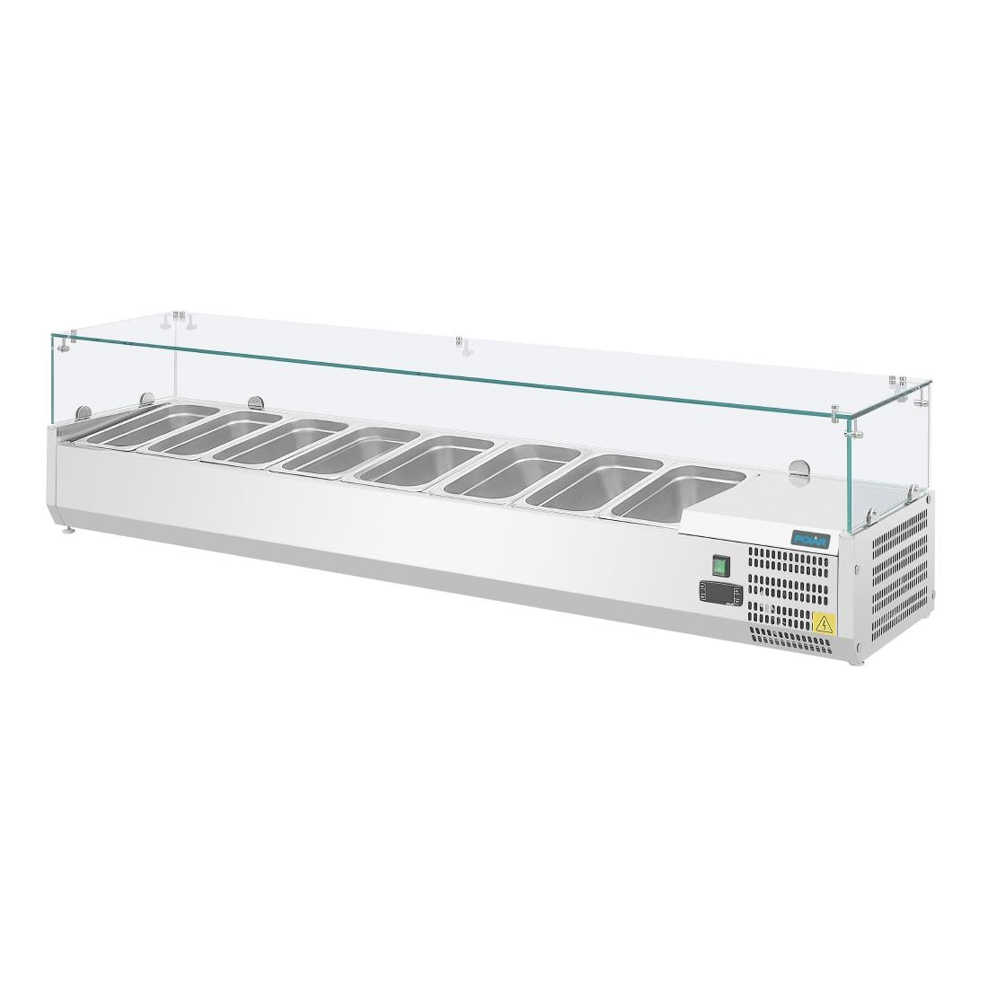 Polar G-Series Countertop Prep Fridge 8x 1/3GN with Glass Sneeze guard