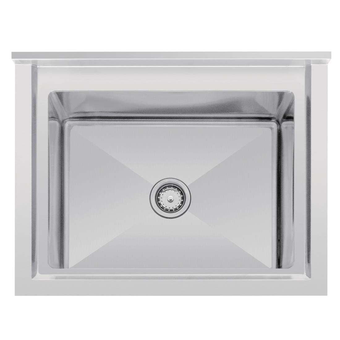 Vogue St/St Deep Pot Sink - 770mm (w) x 600mm (d) (90mm Drain)