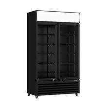 Load image into Gallery viewer, Thermaster Colourbond Upright Beverage Fridge 2 Doors Black - LG-1000BP