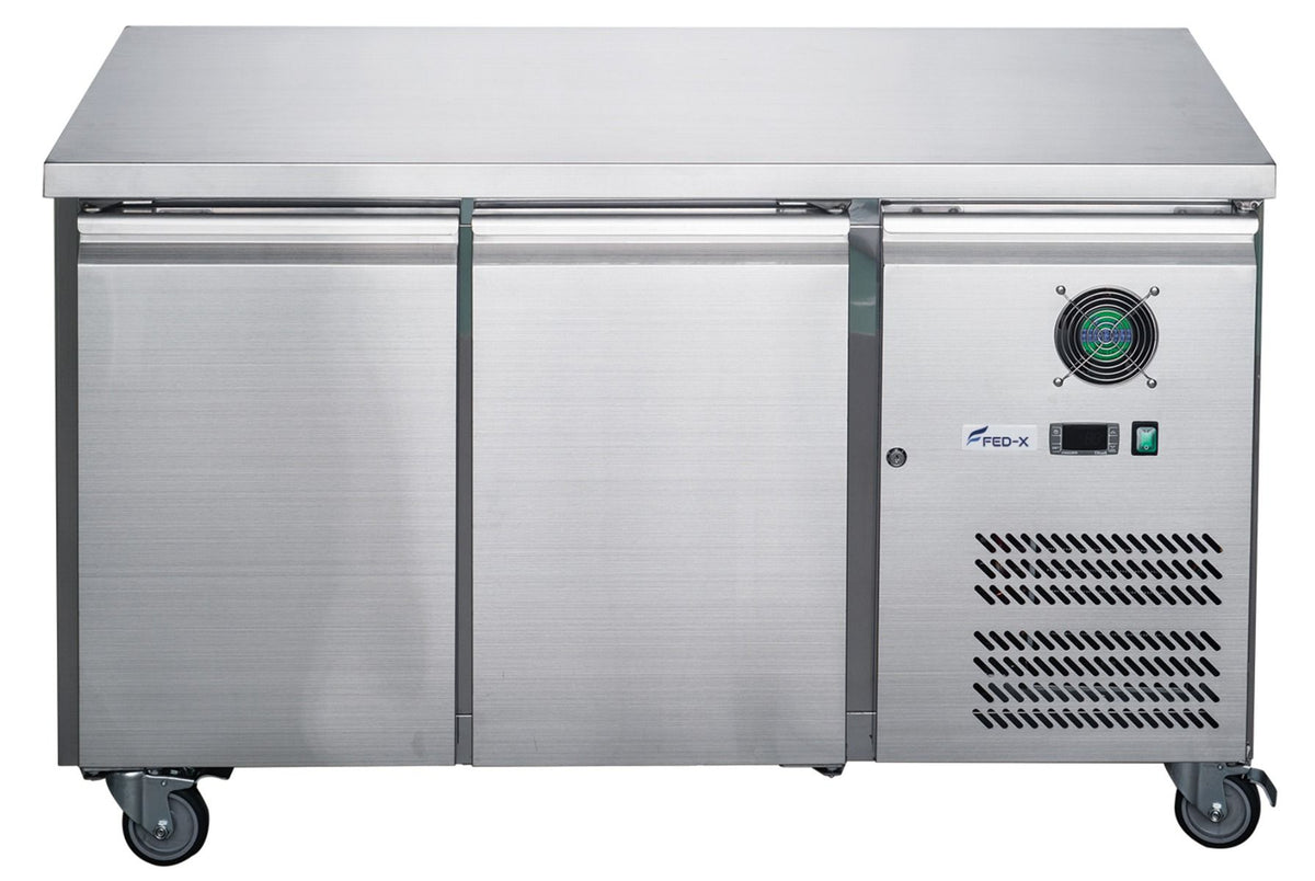 Ex-Showroom: FED-X S/S Two Door Bench Fridge - XUB7C13S2V-QLD128