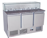Atosa 3 DOORS PIZZATABLE SALADETTE FRIDGE 1365 MM ESL3864