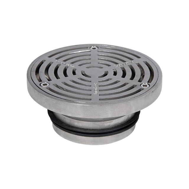 150mm Round Floor Waste 304 Grade S/S (suits 100mm pipe)