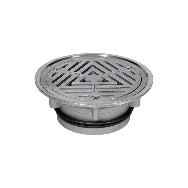 150mm Round Vinyl Floor Waste 304 Grade S/S (suits 100mm pipe)