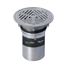 150mm Round Vinyl Floor Waste Arrestor 304 Grade S/S (suits 100mm pipe) (Heel Proof)