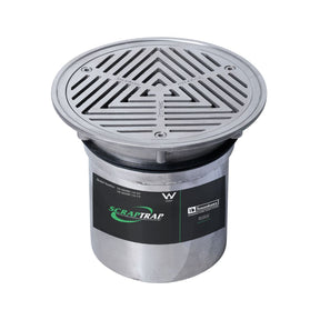 200mm Round Vinyl Floor Waste Arrestor 304 Grade S/S (suits 150mm pipe) (Heel Proof)