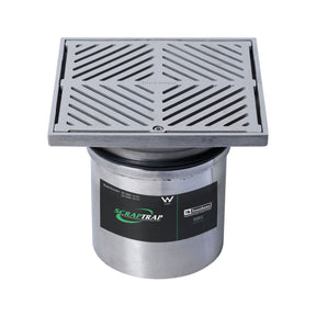 200mm Square Floor Waste Arrestor 304 Grade S/S (suits 150mm pipe)
