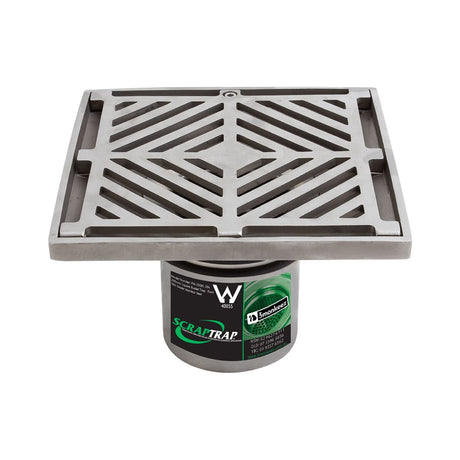 200mm Square Floor Waste Arrestor 304 Grade S/S