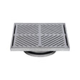 225mm Square Floor Waste 304 Grade S/S (suits 150mm pipe) (Heel Proof)