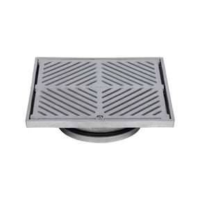 225mm Square Floor Waste 304 Grade S/S (suits 150mm pipe) (Heel Proof)
