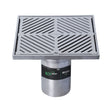 225mm Square Floor Waste Arrestor 304 Grade S/S (suits 100mm pipe) (Heel Proof)