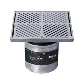 225mm Square Floor Waste Arrestor 304 Grade S/S (suits 150mm pipe) (Heel Proof)